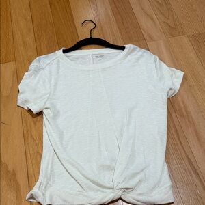 True Craft Ivory Twist Knot Tee